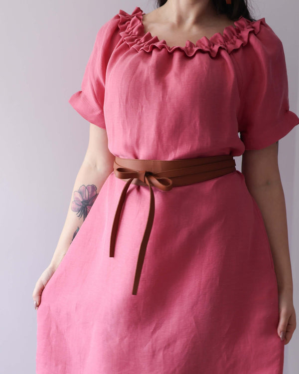 Kiedo Cognac Siro Wrap Belt