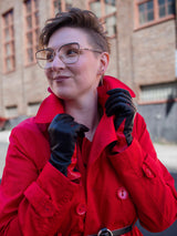 Nahkakäsine Kiila Musta